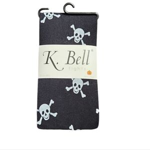 Skull and Cross Bones Womens Black and White Tights‎